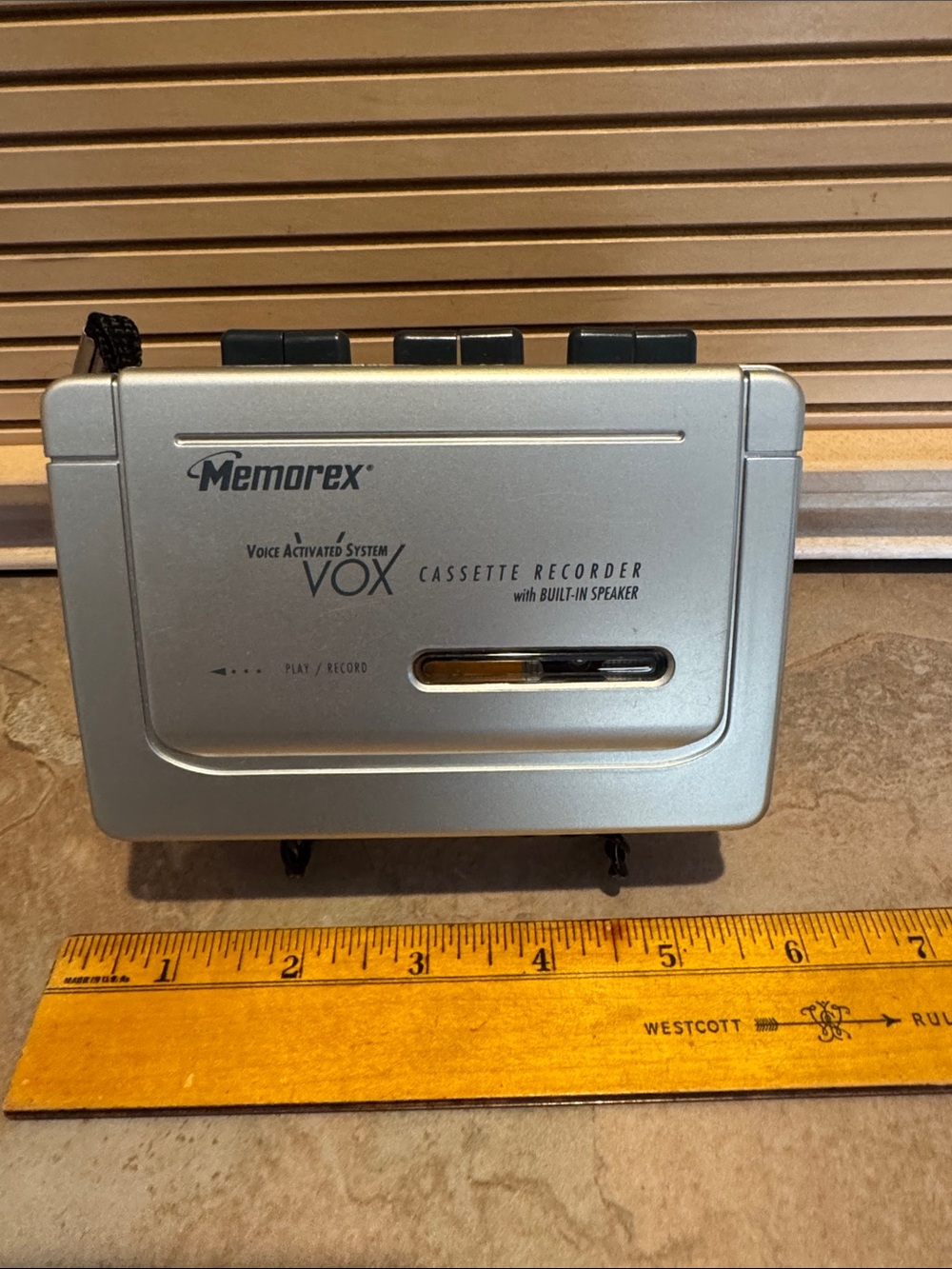 Memorex VOX Portable Cassette Recorder — Silver